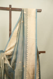Sky Blue Tissue Banarasi Silk Saree - SRSBTSS115