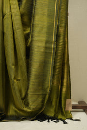 Mehendi Green Raw Silk Saree - SRMGRSS1021