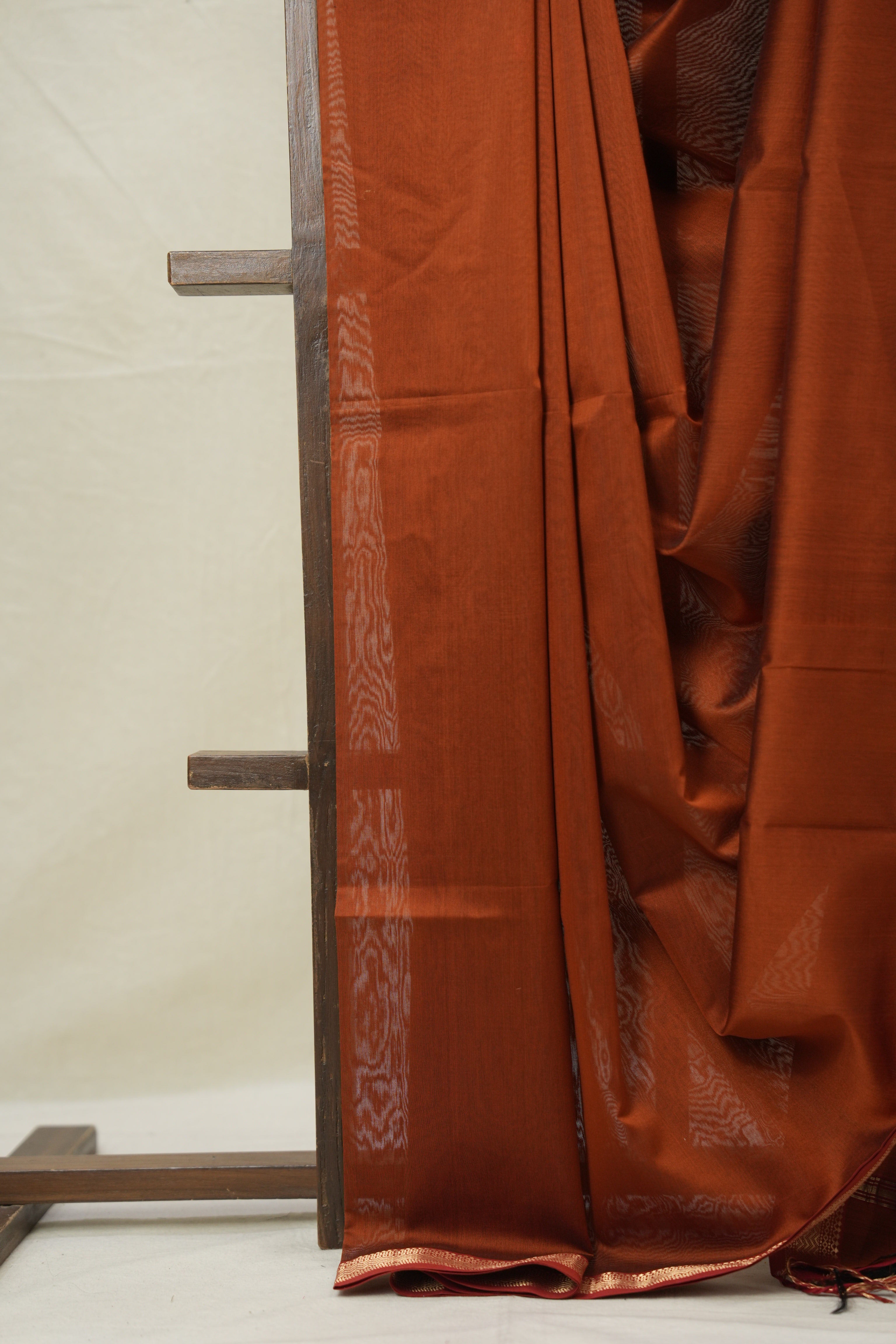 Brown Maheshwari Saree - SRBMS1029