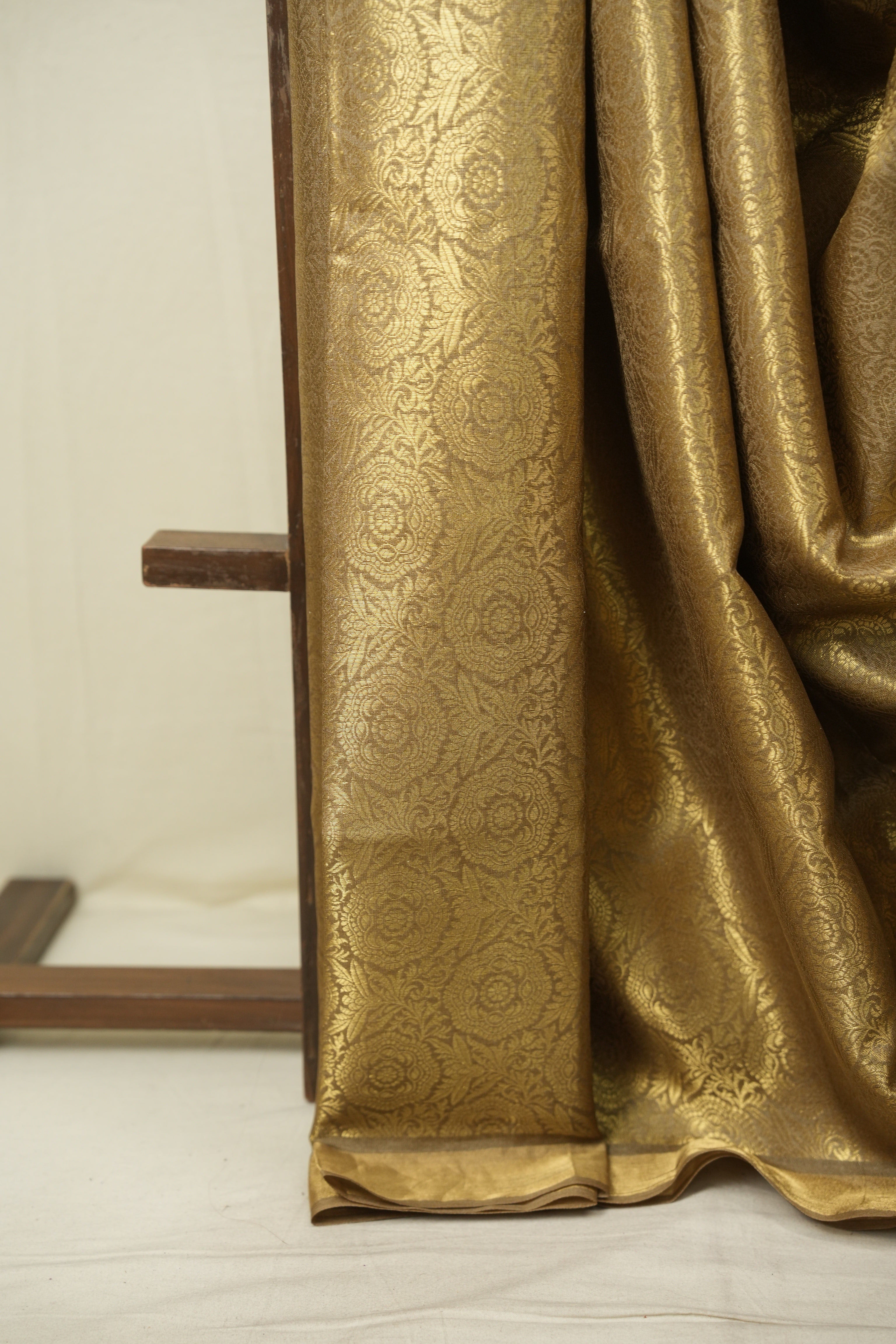 Khaki Tussar Silk Saree - SRKTSS1952