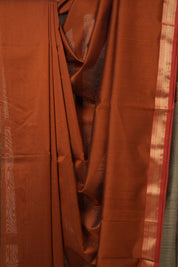 Brown Maheshwari Saree - SRBMS1029