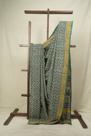 Green HBP Cotton Saree - SRGCS3620