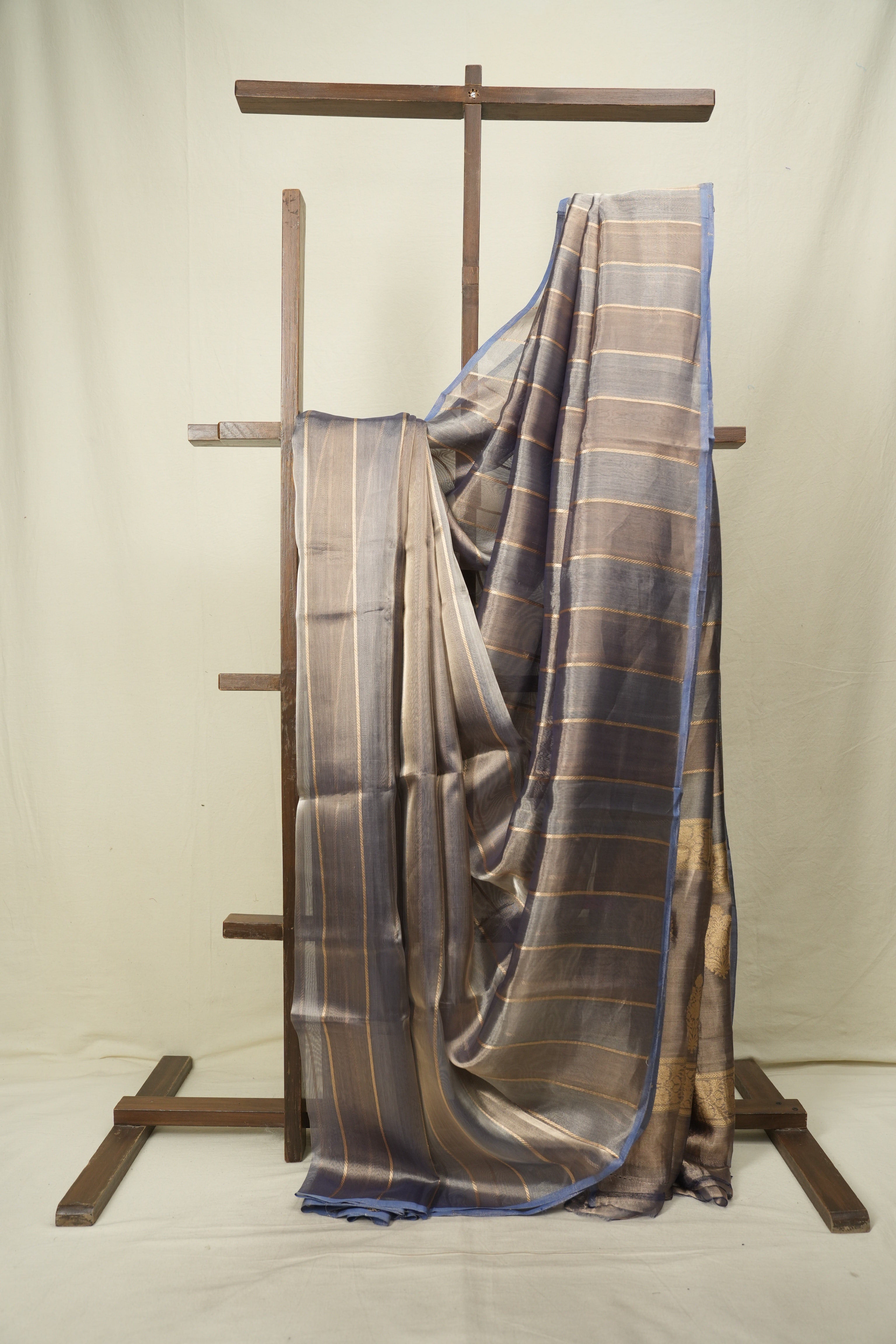 Dual Tone Blue Tissue Banarasi Silk Saree - SRDTBTBSS103