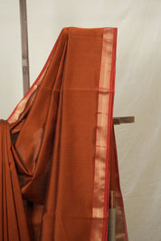 Brown Maheshwari Saree - SRBMS1029