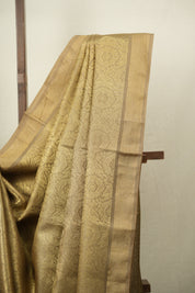 Khaki Tussar Silk Saree - SRKTSS1952