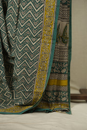Green HBP Cotton Saree - SRGCS3620