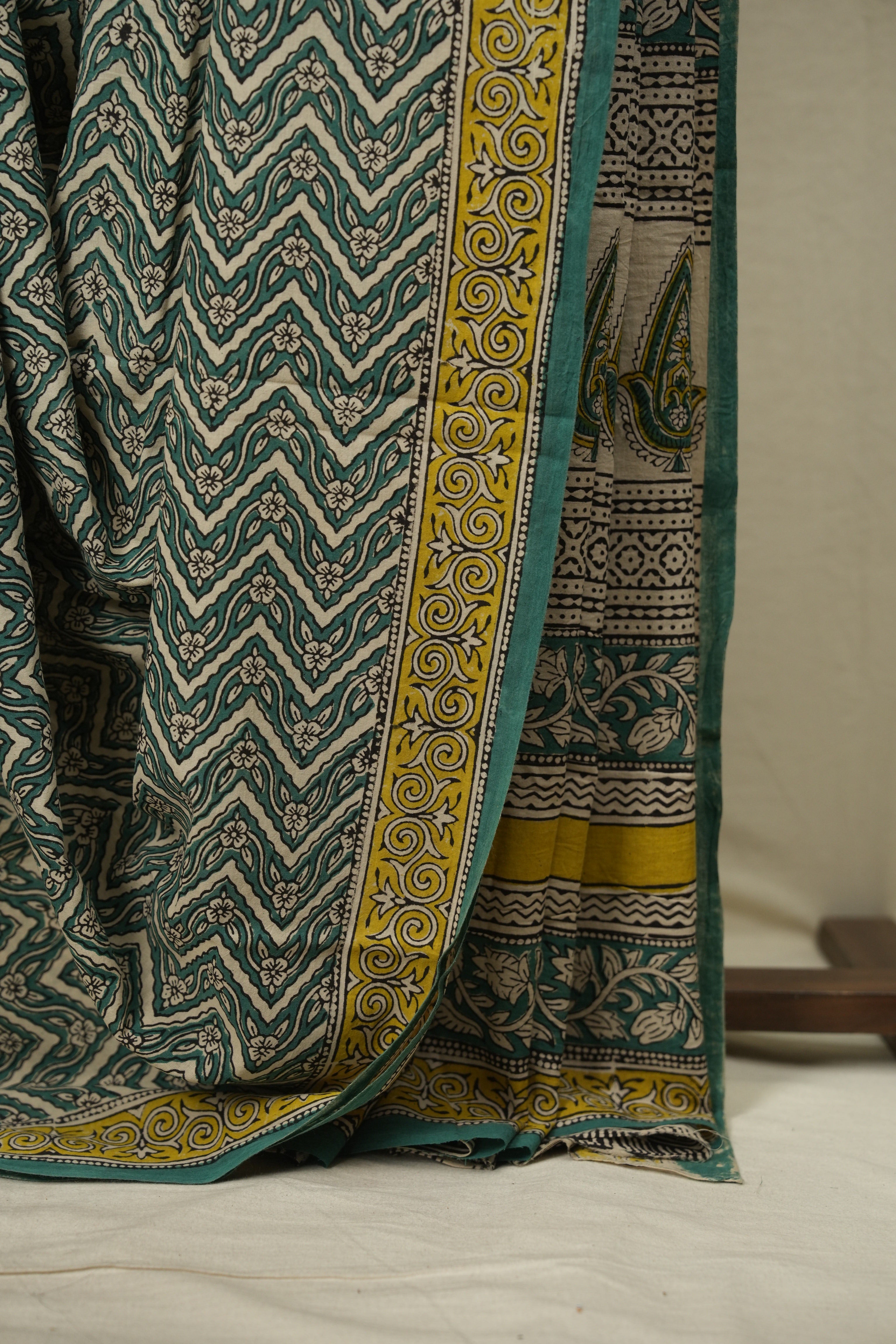 Green HBP Cotton Saree - SRGCS3620