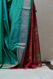 Aqua Green Soft Silk Saree - SRAGSSR229