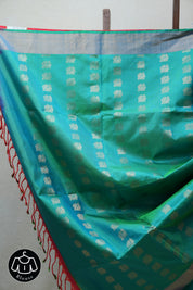 Aqua Green Soft Silk Saree - SRAGSSR229