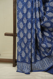 Indigo HBP Cotton Saree - SRICS3775