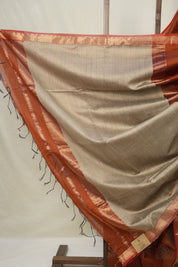 Brown Maheshwari Saree - SRBMS1029