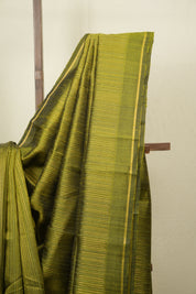 Mehendi Green Raw Silk Saree - SRMGRSS1021