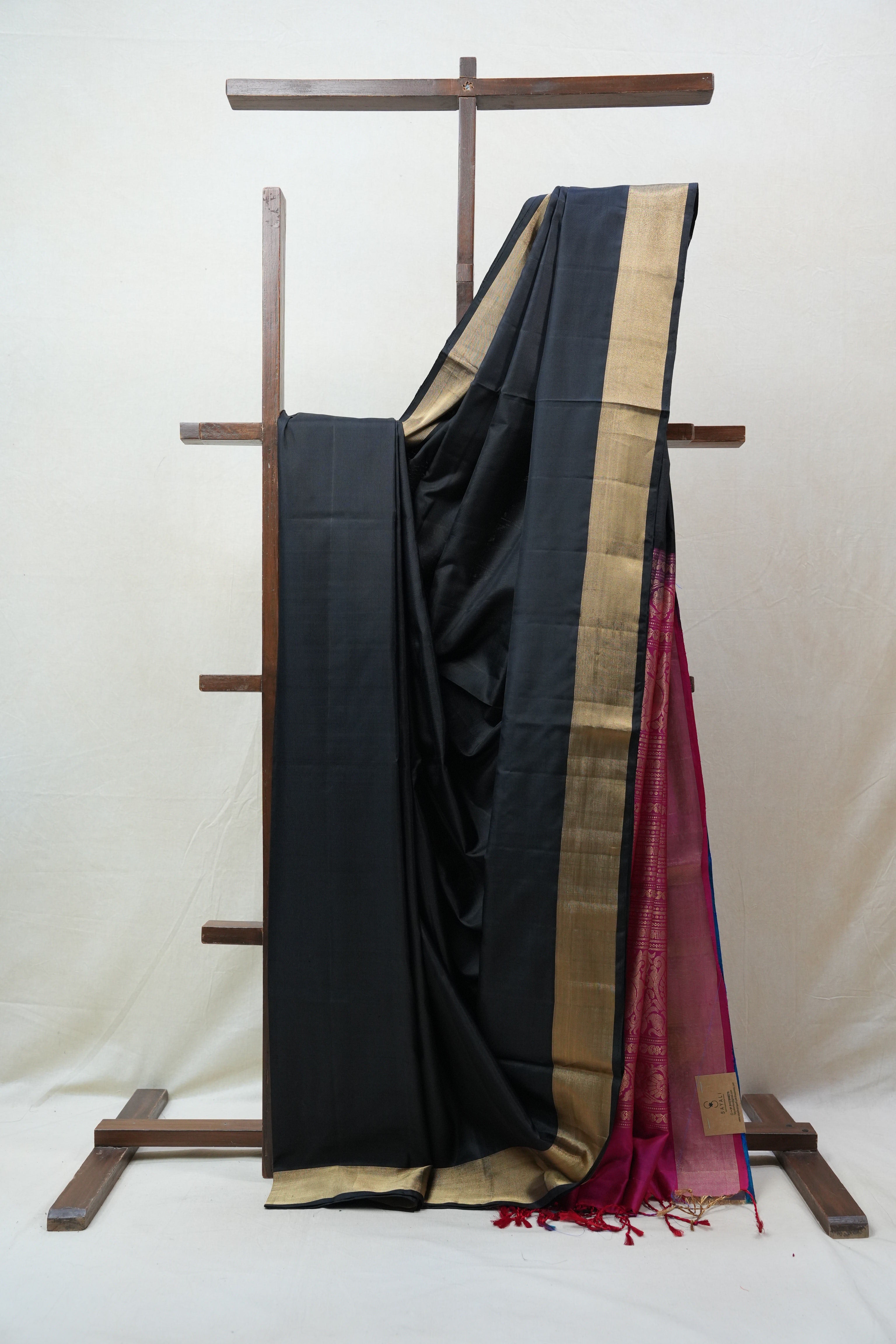 Black  Soft Silk Saree - SRBSSR227