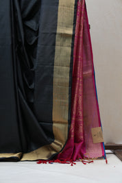 Black  Soft Silk Saree - SRBSSR227