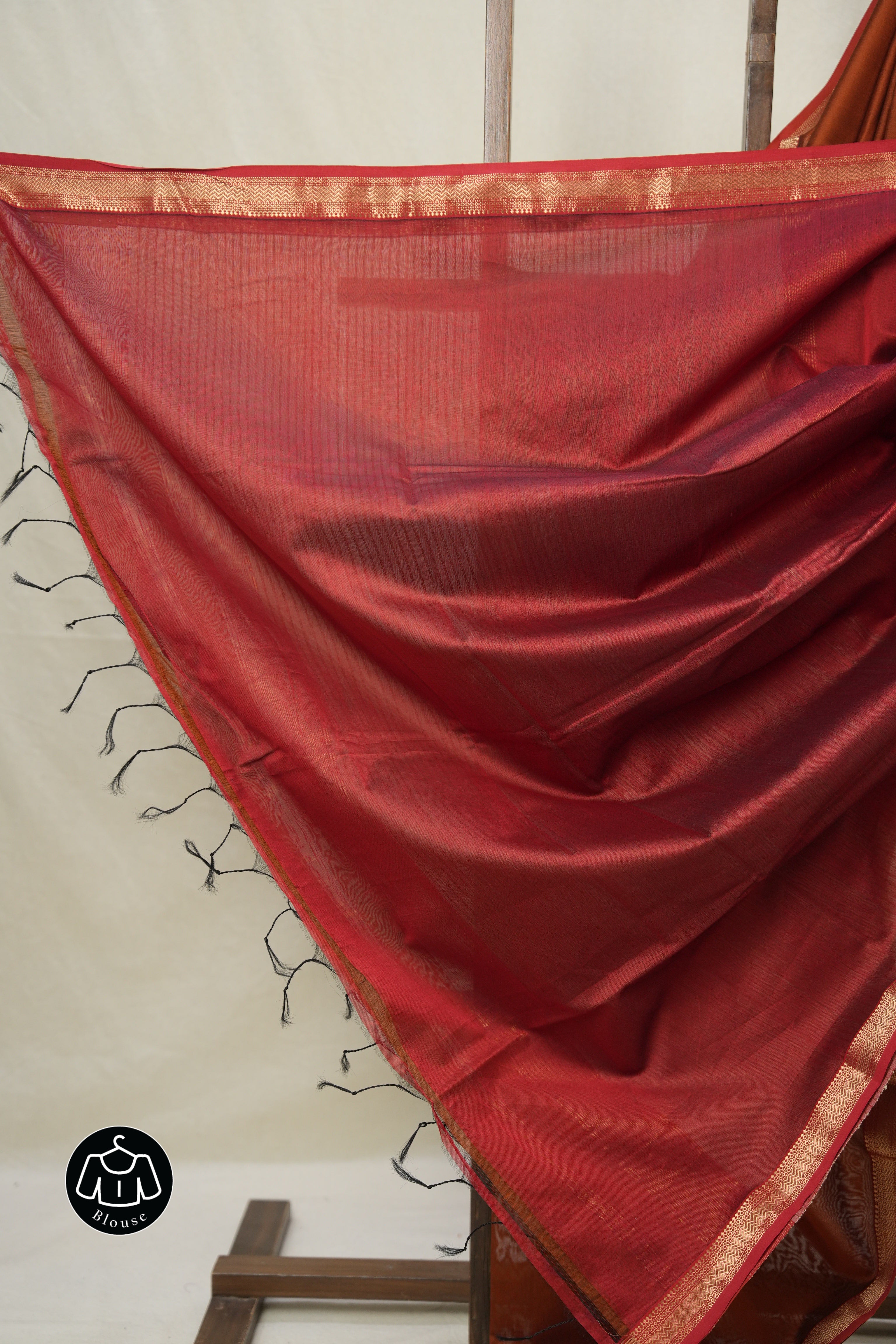 Brown Maheshwari Saree - SRBMS1029