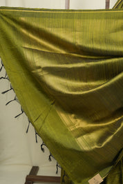 Mehendi Green Raw Silk Saree - SRMGRSS1021