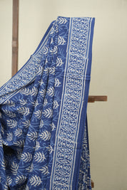 Indigo HBP Cotton Saree - SRICS3775