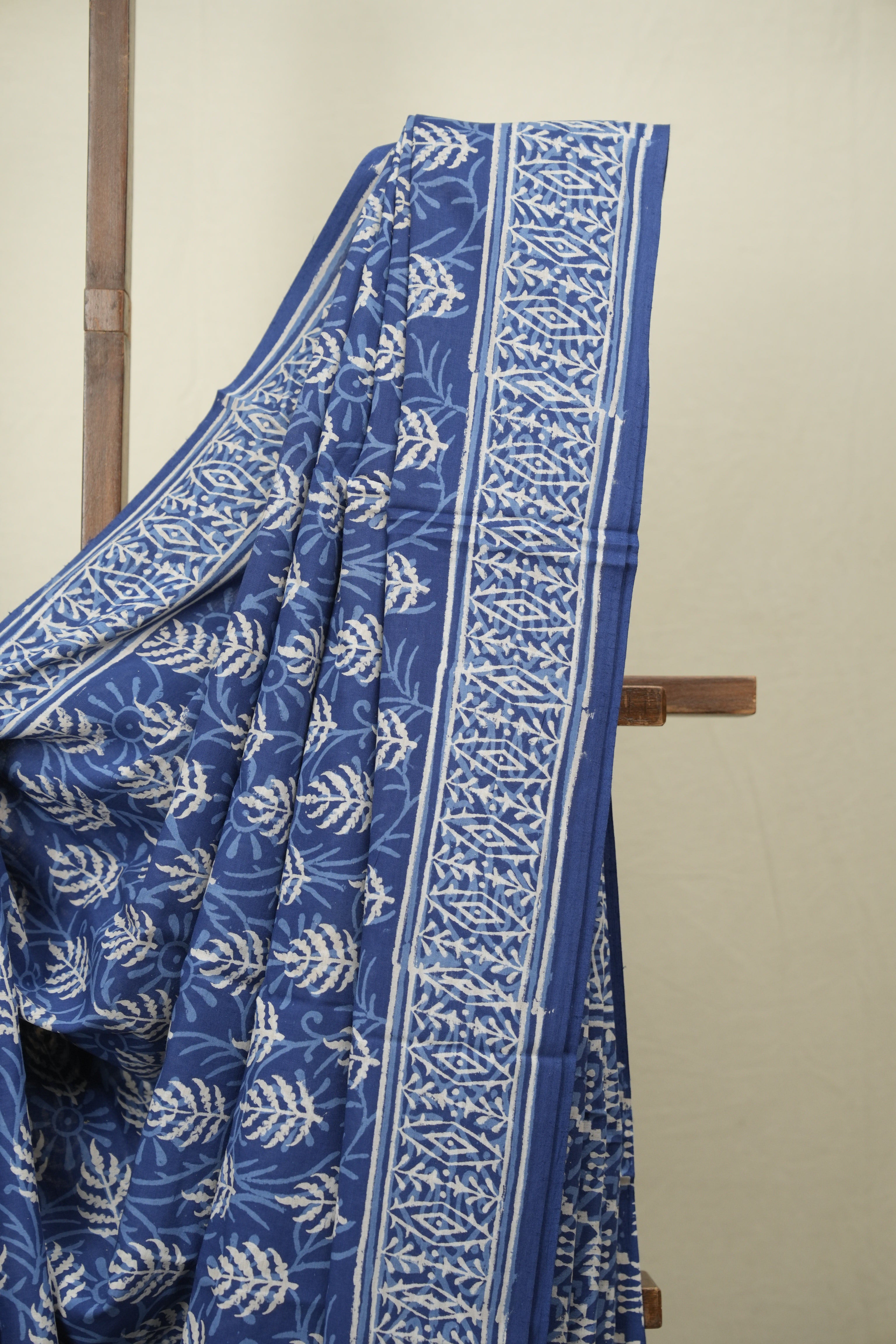 Indigo HBP Cotton Saree - SRICS3775