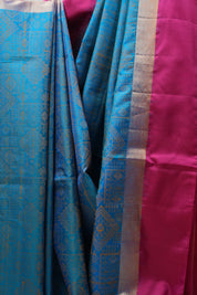 Blue Soft Silk Saree - SRBSSS244