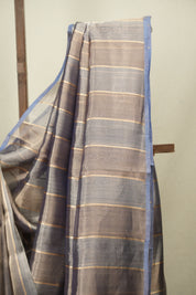Dual Tone Blue Tissue Banarasi Silk Saree - SRDTBTBSS103