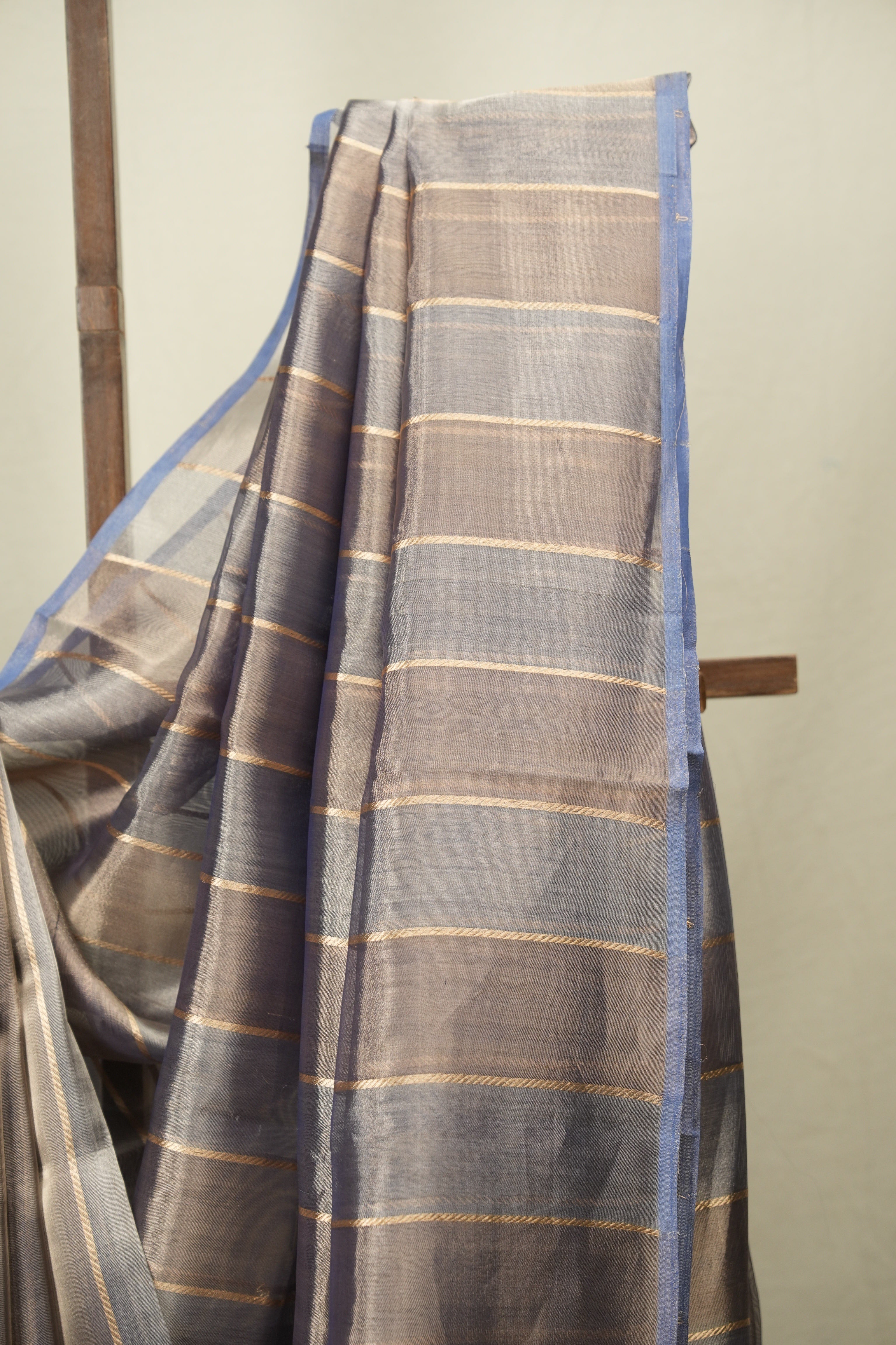 Dual Tone Blue Tissue Banarasi Silk Saree - SRDTBTBSS103