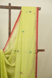 Pista Green Bengal Mul Cotton Saree - SRPGBMCS075