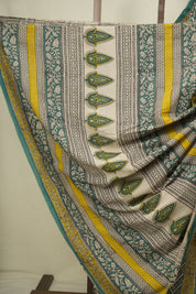 Green HBP Cotton Saree - SRGCS3620