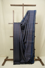 Peacock Blue Raw Silk Saree - SRPBRSS1018