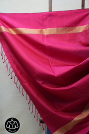 Blue Soft Silk Saree - SRBSSS244