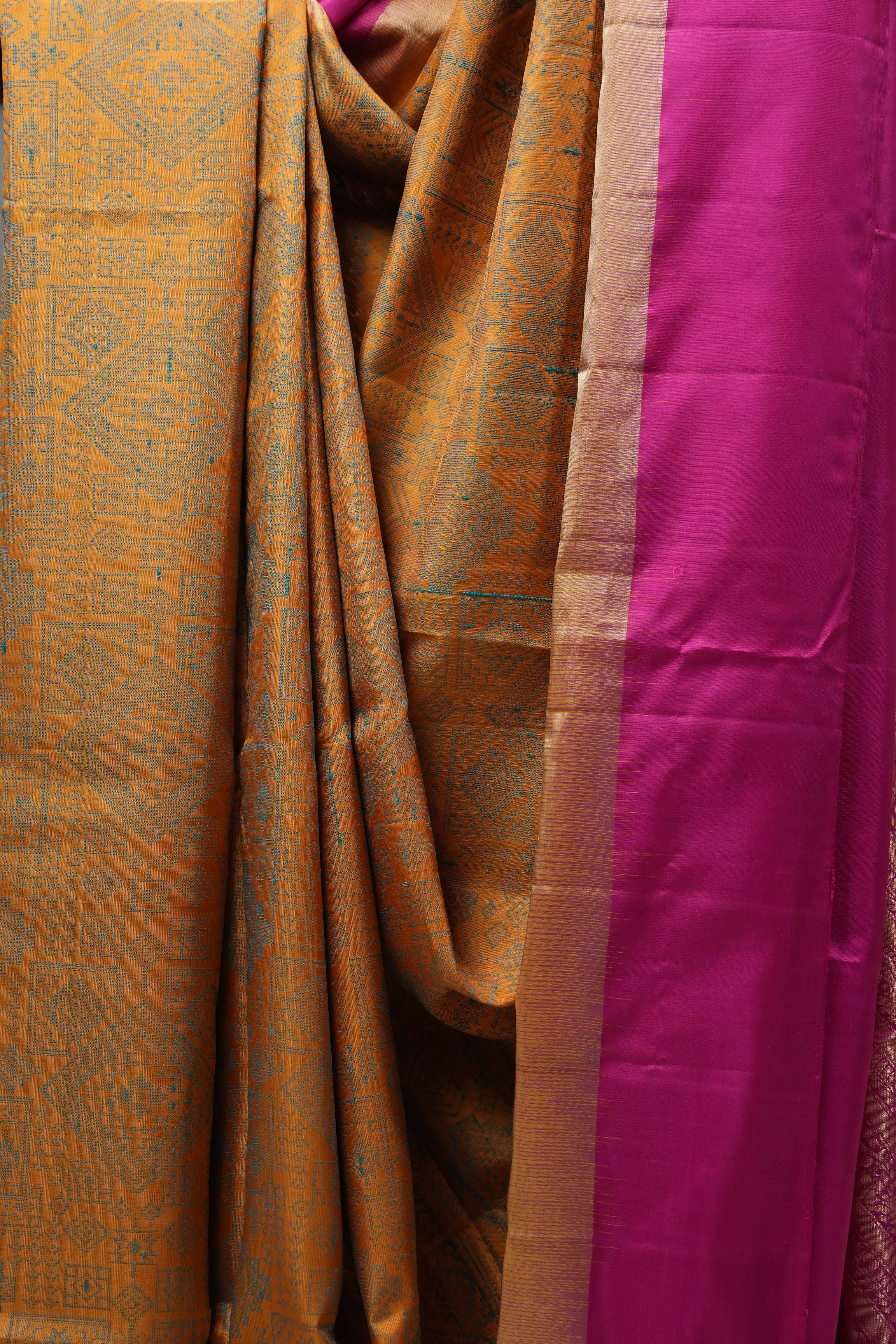 Mustard Yellow Soft Silk Saree - SRMYSSS243
