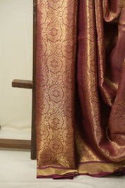 Magenta Tussar Silk Saree - SRMTSS1953