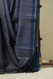 Peacock Blue Raw Silk Saree - SRPBRSS1018