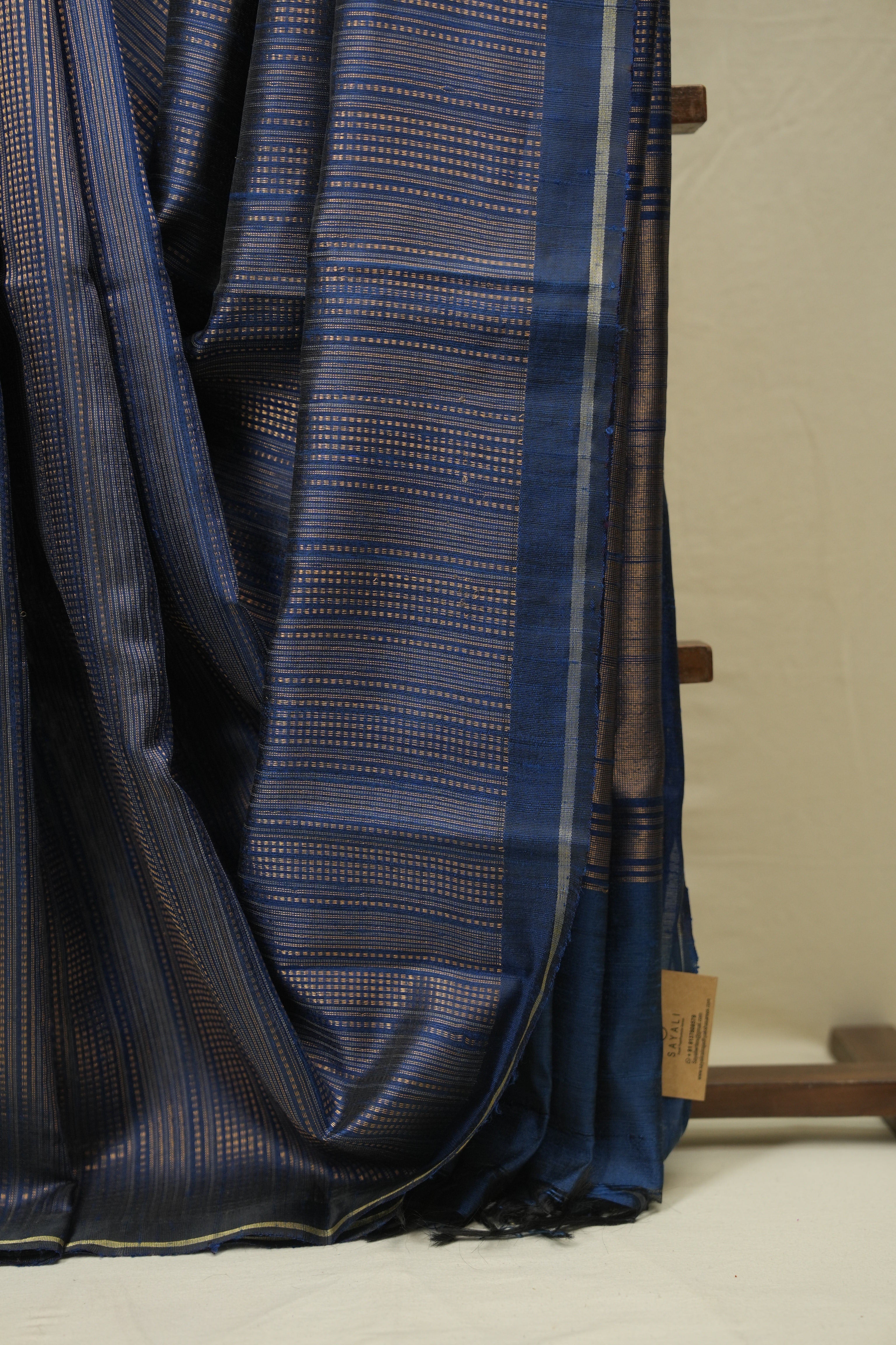 Peacock Blue Raw Silk Saree - SRPBRSS1018
