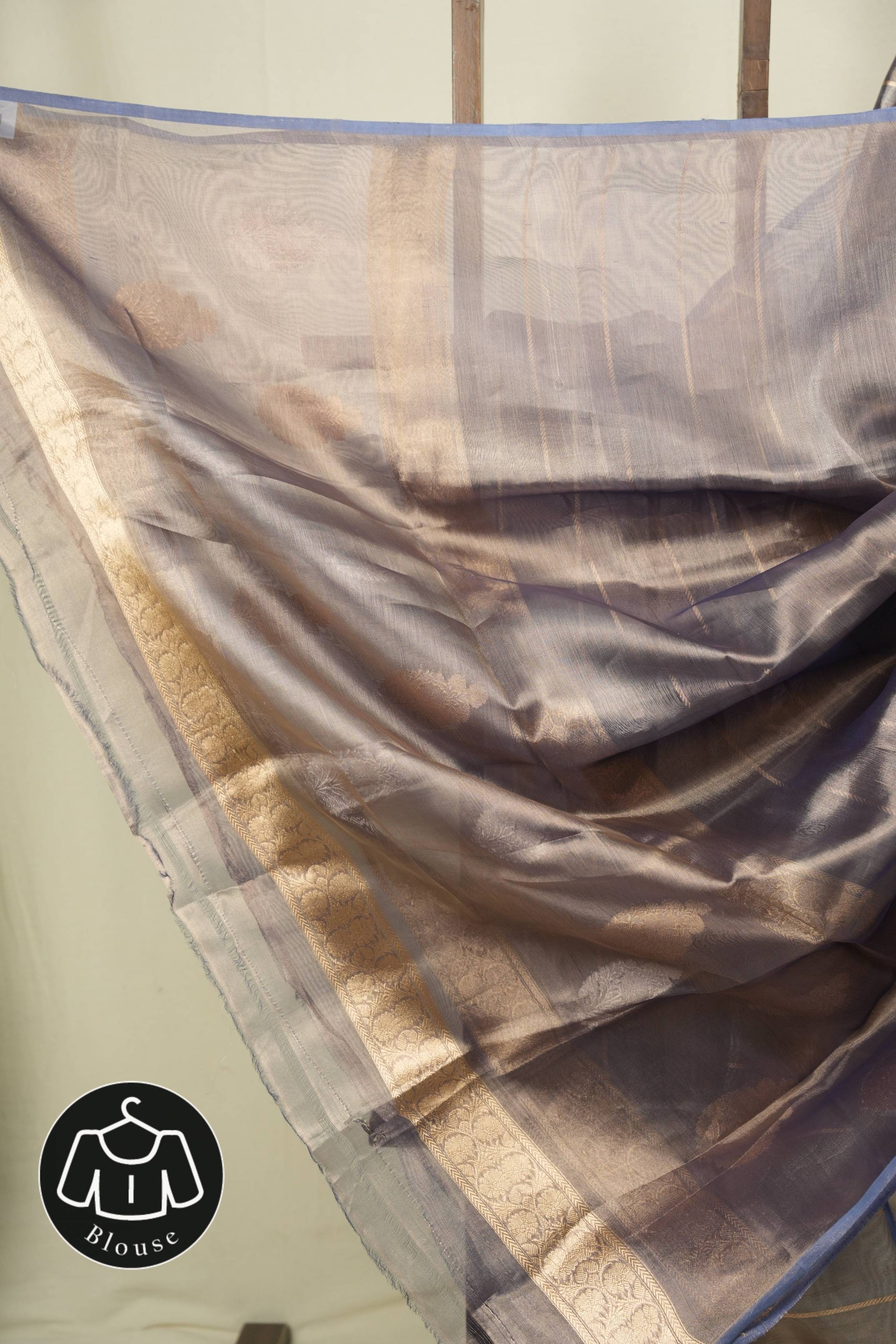 Dual Tone Blue Tissue Banarasi Silk Saree - SRDTBTBSS103