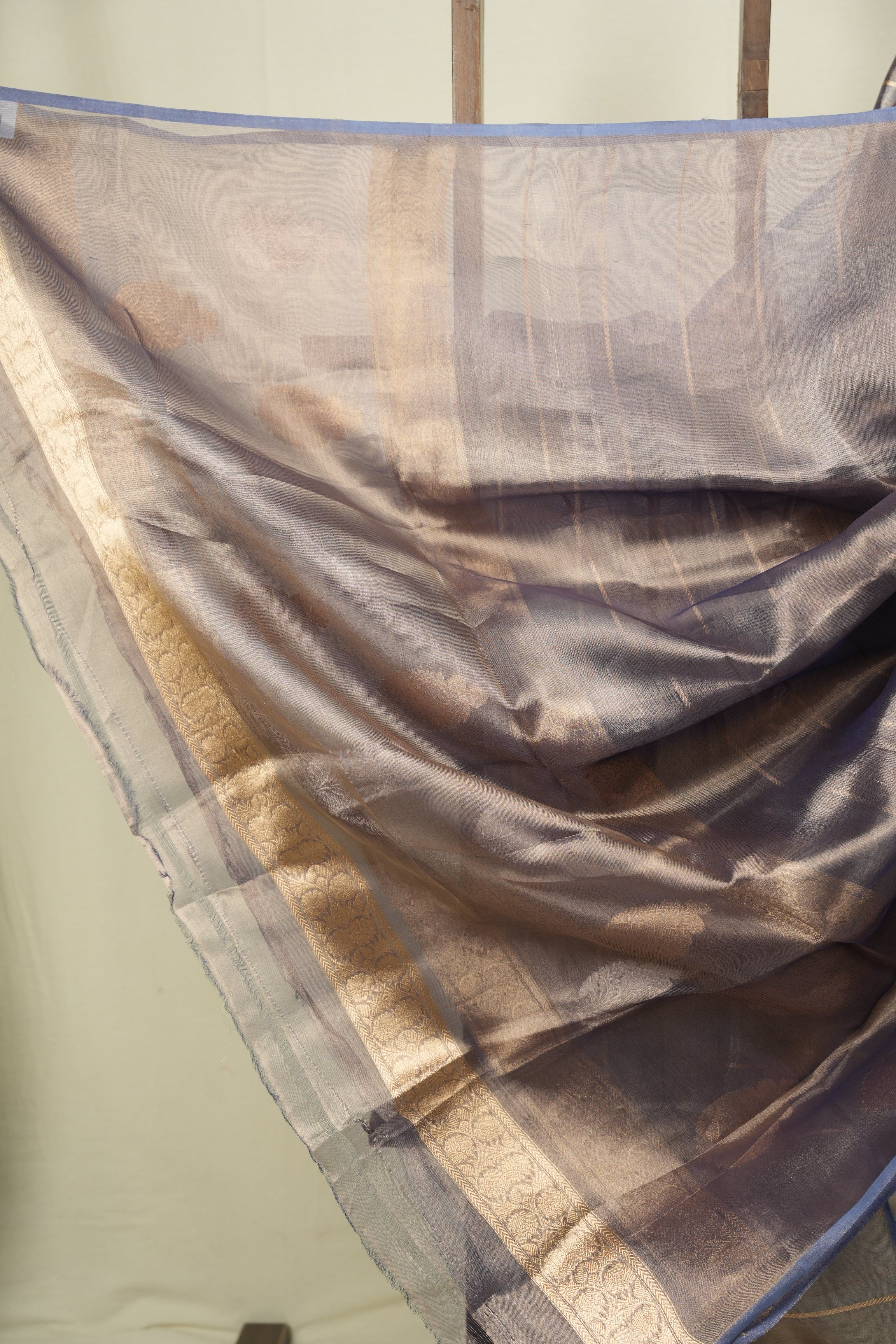 Dual Tone Blue Tissue Banarasi Silk Saree - SRDTBTBSS103