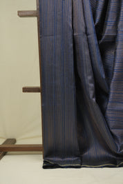 Peacock Blue Raw Silk Saree - SRPBRSS1018