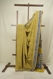 Yellow HBP Cotton Saree - SRYCS3617