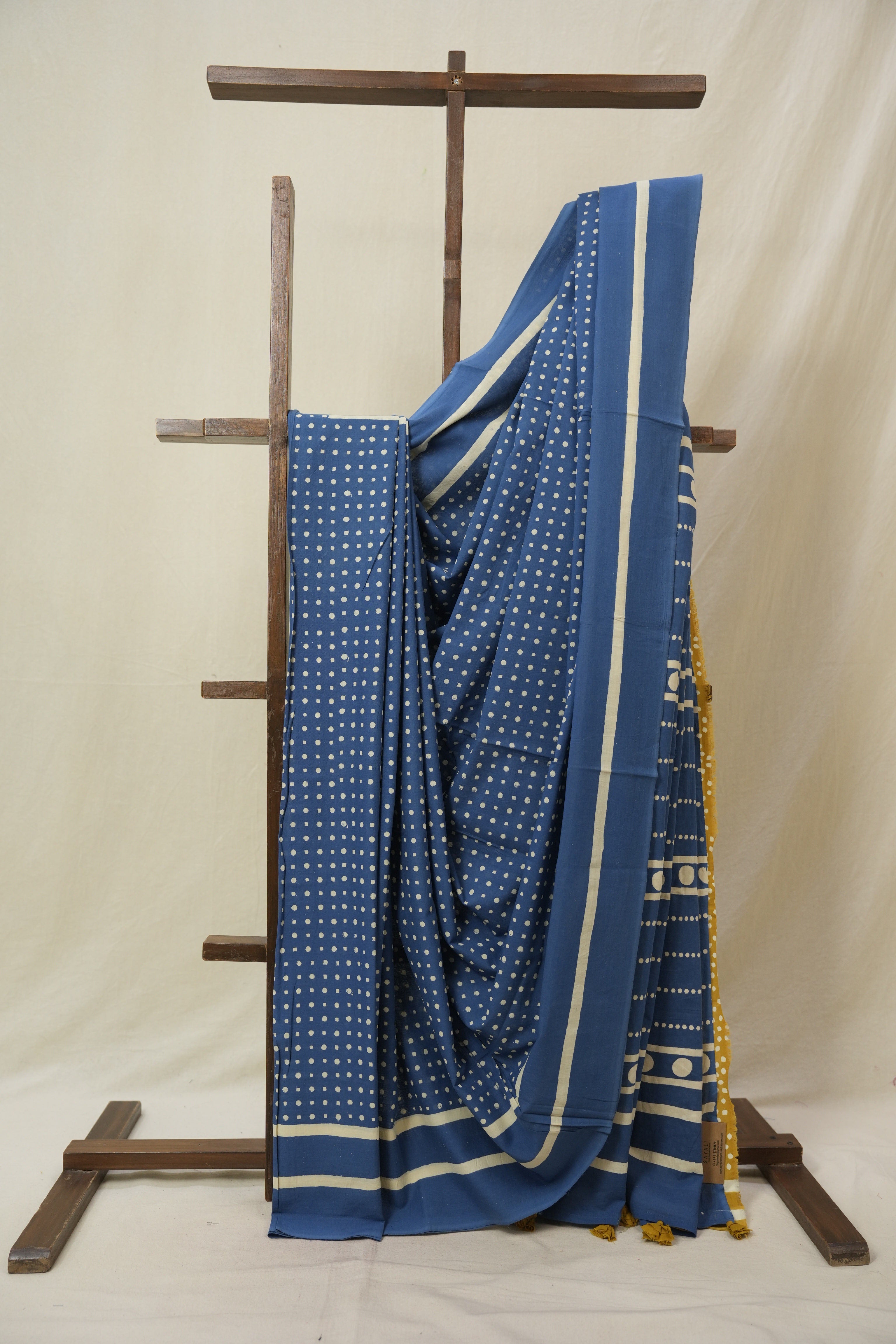 Blue HBP Cotton Saree- SRBCS3269