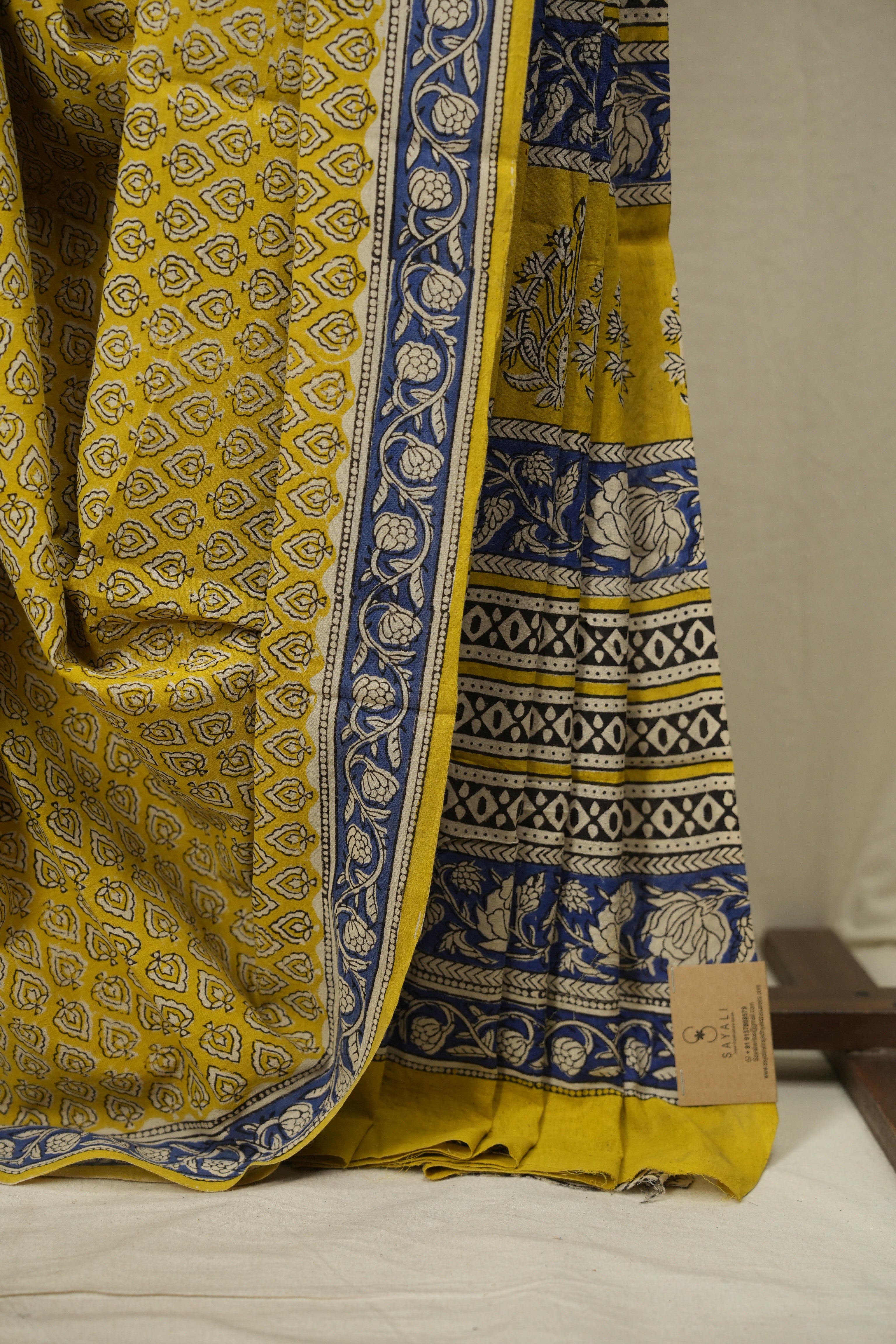 Yellow HBP Cotton Saree - SRYCS3617