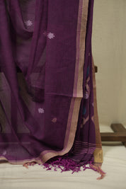 Deep Purple Bengal Mul Cotton Saree - SRDPBMCS096