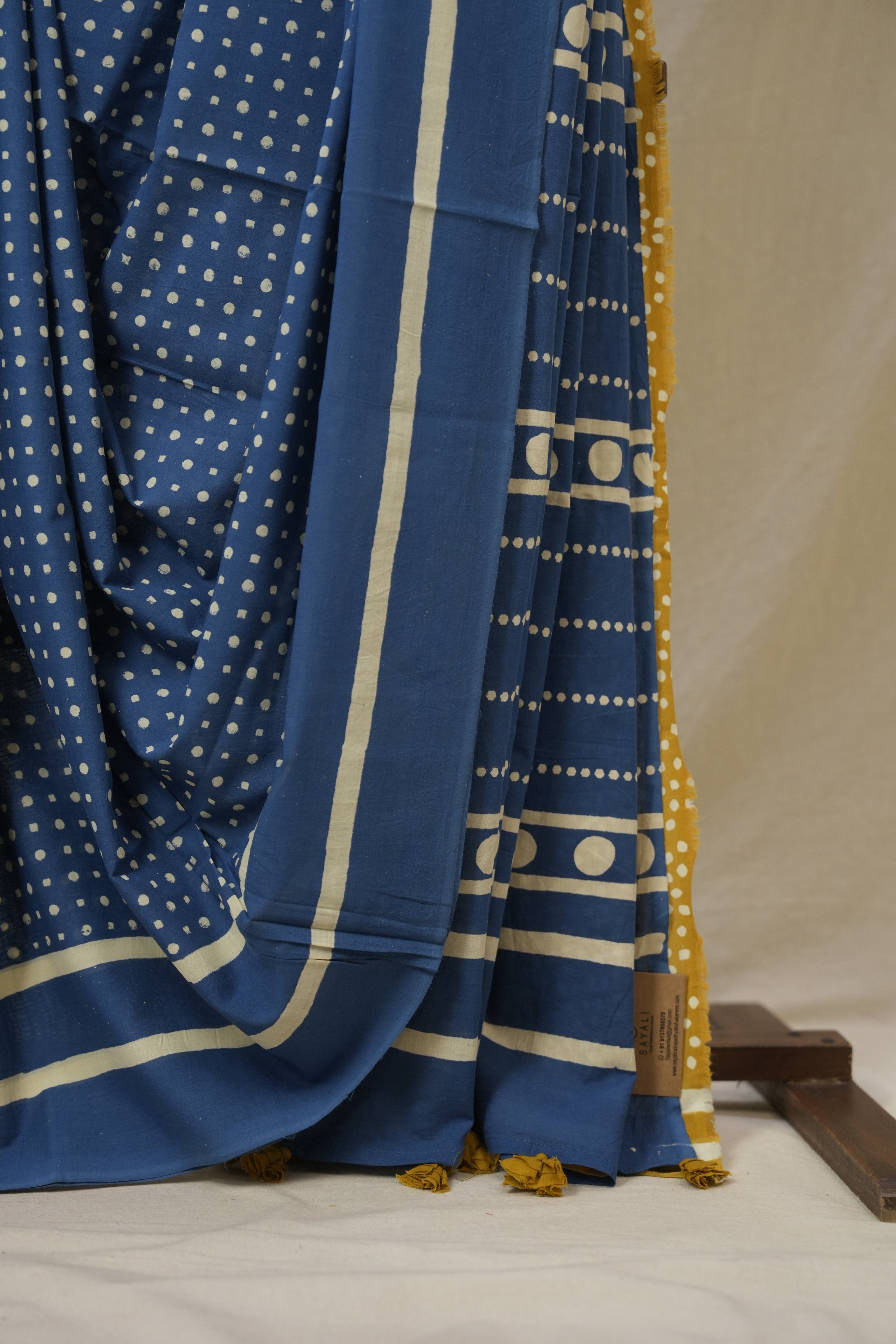 Blue HBP Cotton Saree- SRBCS3269