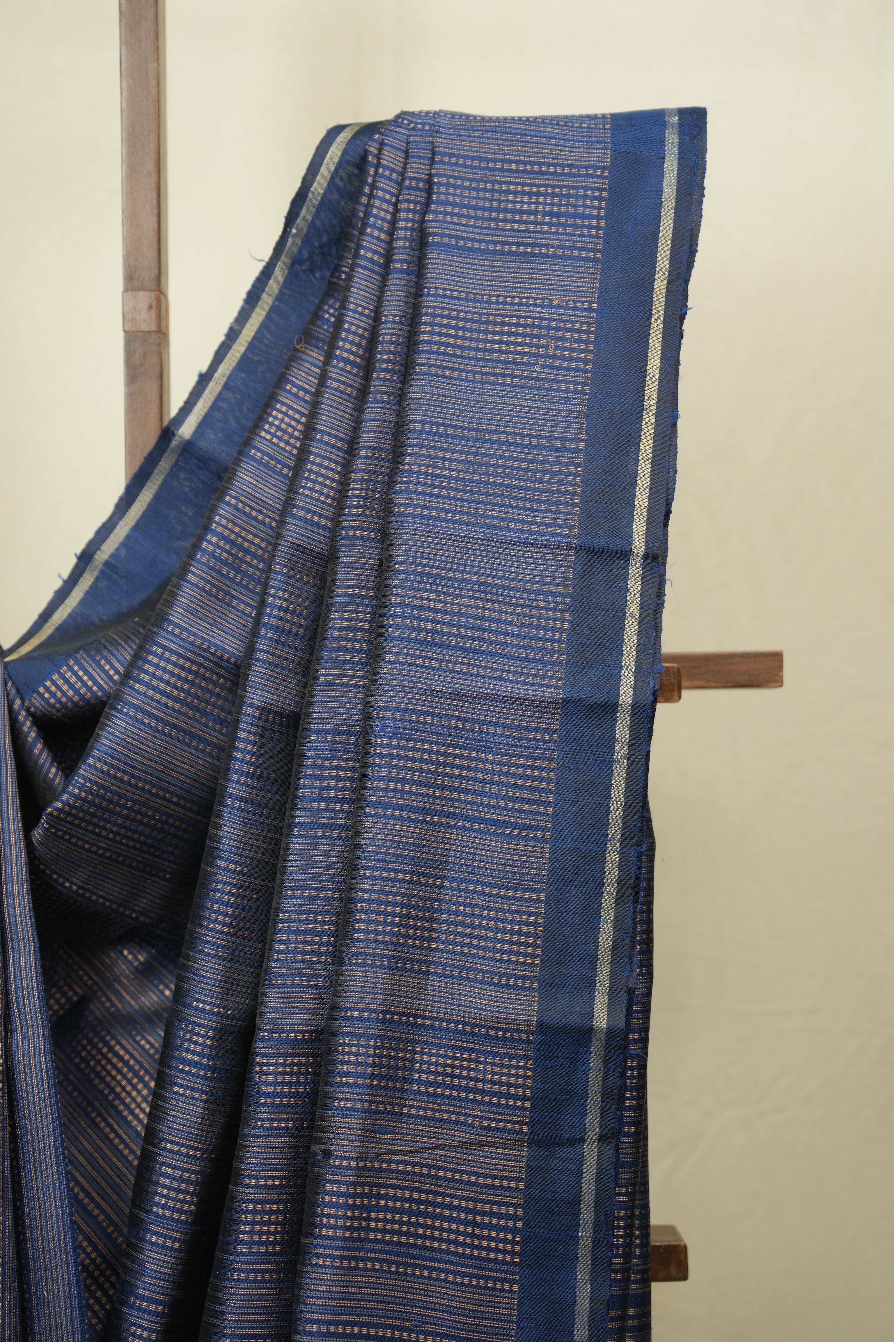 Peacock Blue Raw Silk Saree - SRPBRSS1018