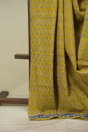Yellow HBP Cotton Saree - SRYCS3617