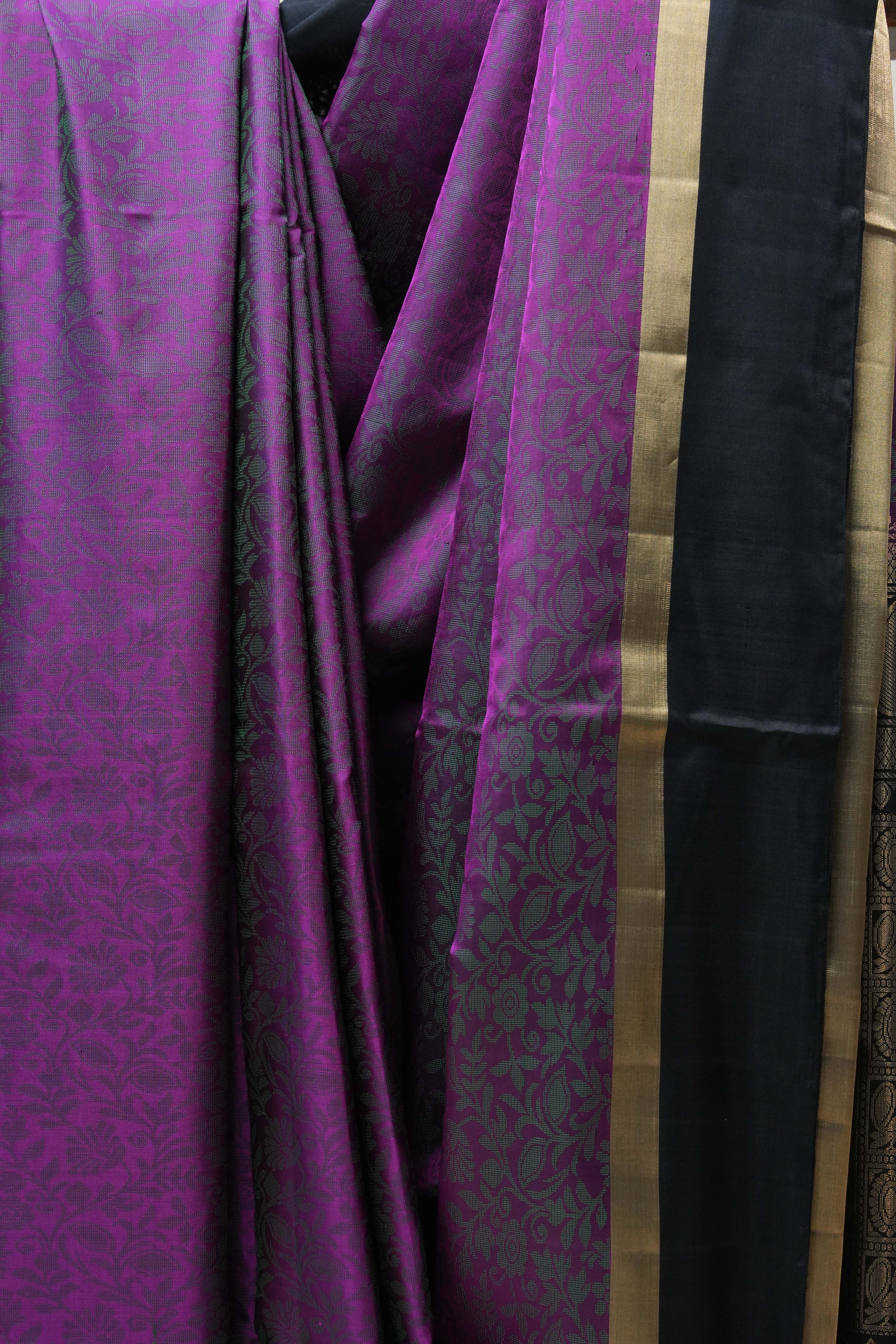 Purple Soft Silk Saree - SRPSSS245