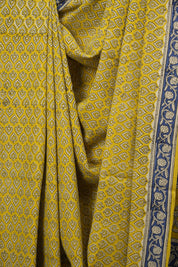 Yellow HBP Cotton Saree - SRYCS3617