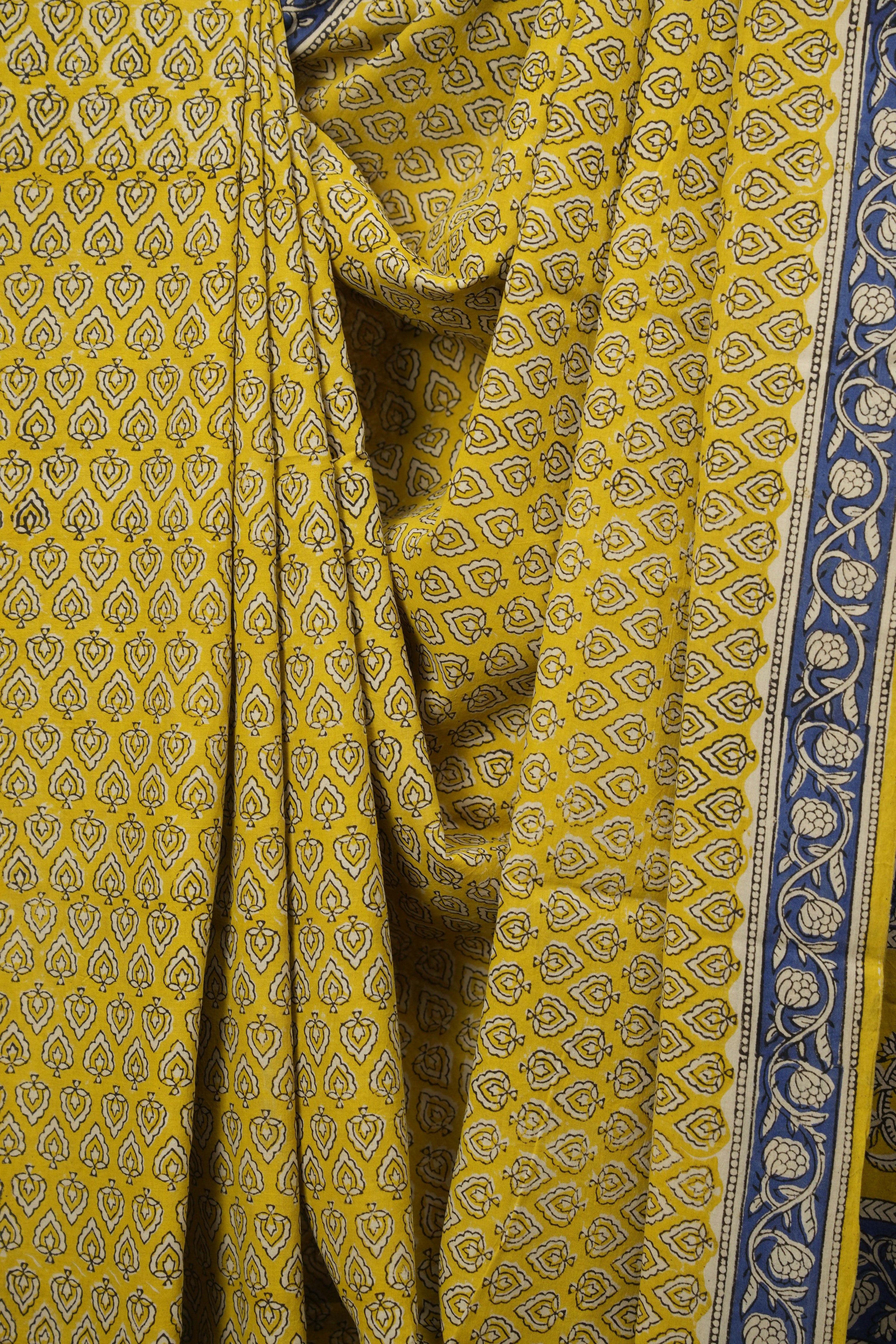 Yellow HBP Cotton Saree - SRYCS3617