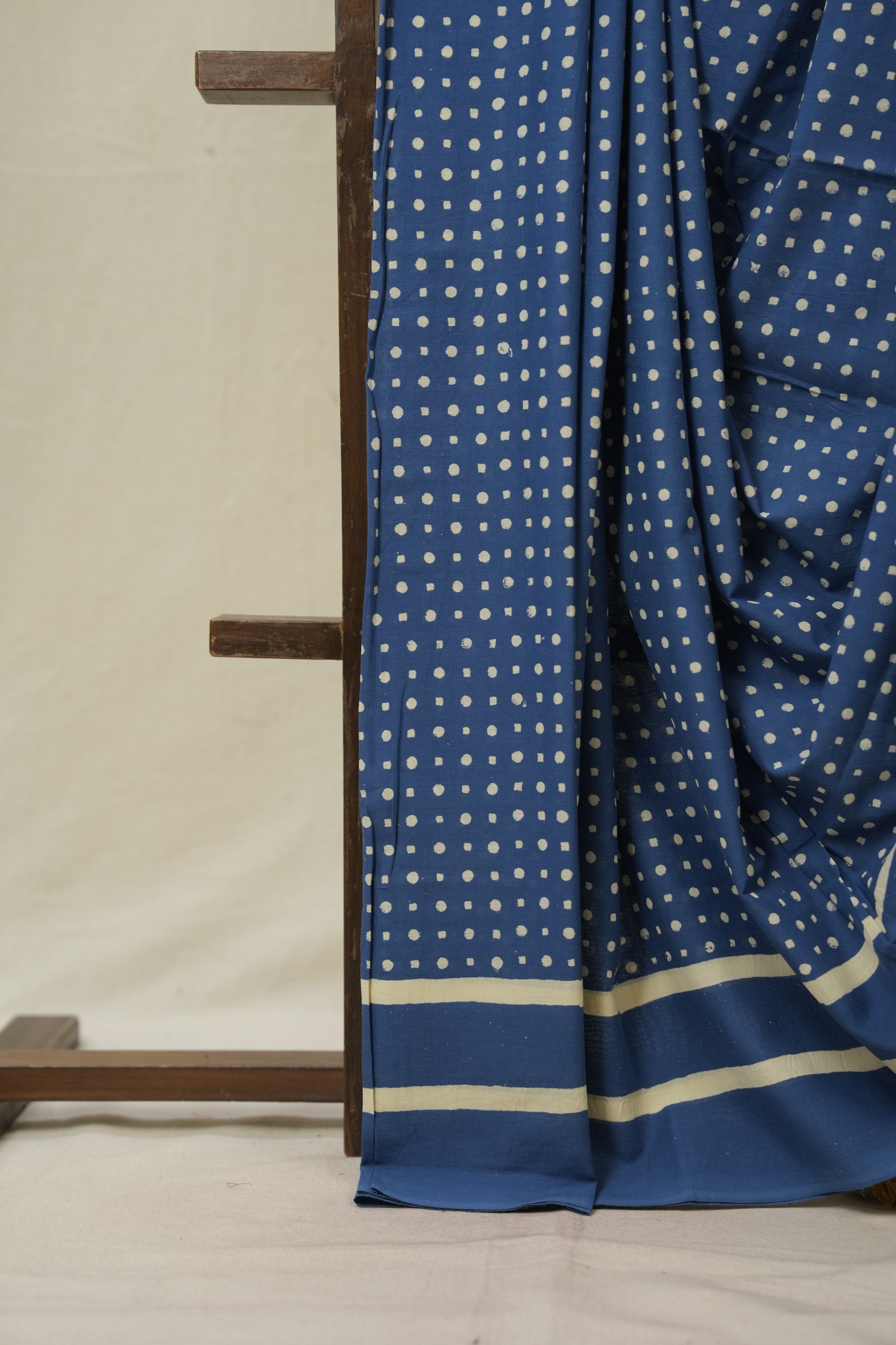 Blue HBP Cotton Saree- SRBCS3269