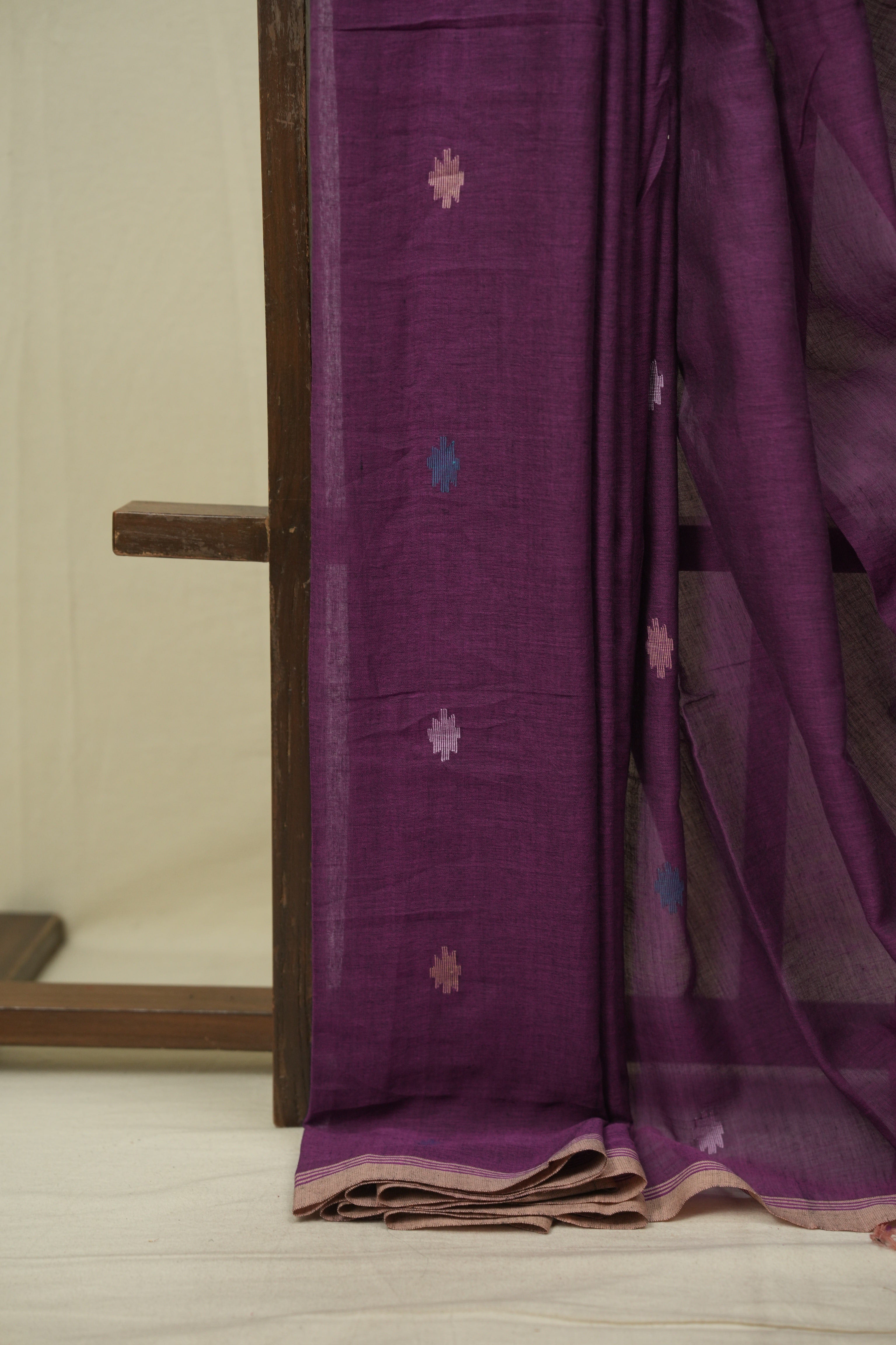 Deep Purple Bengal Mul Cotton Saree - SRDPBMCS096