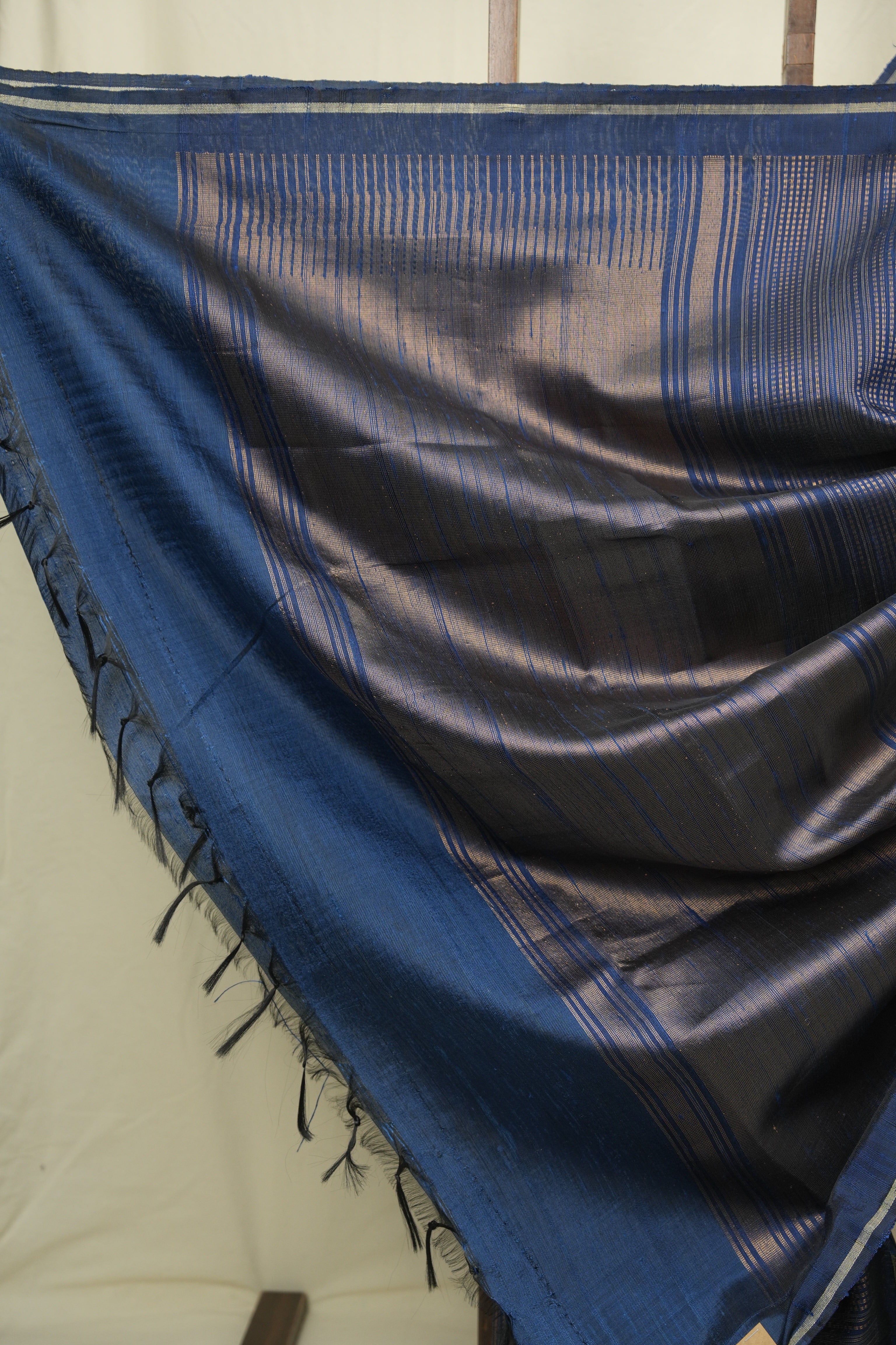 Peacock Blue Raw Silk Saree - SRPBRSS1018