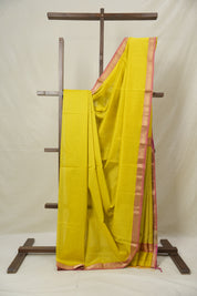Neon Yellow Maheshwari Saree - SRNYMS1025
